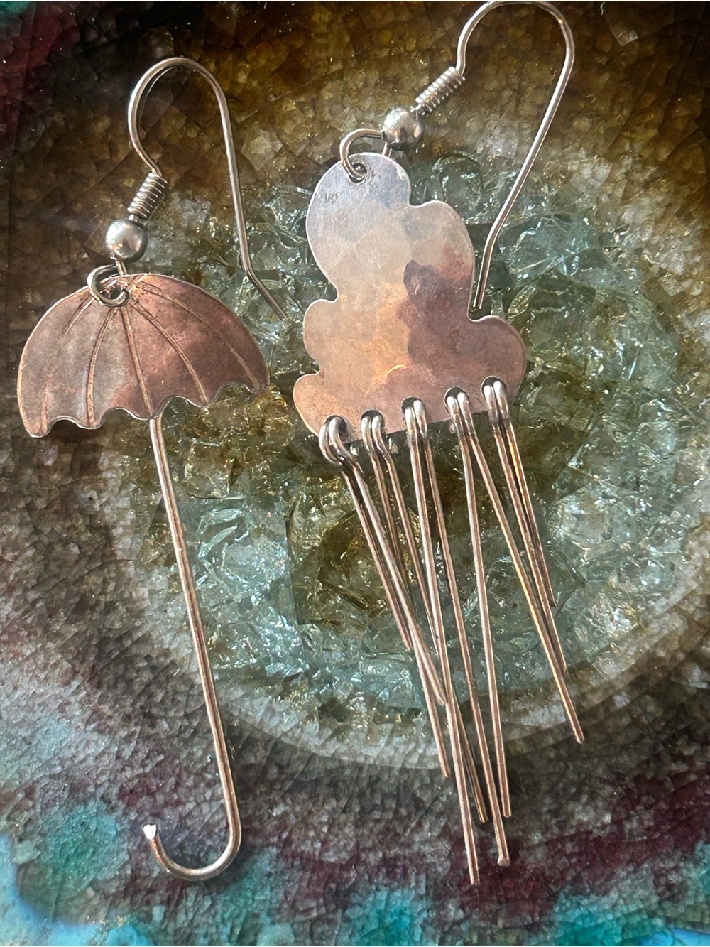 Vintage Whimsical Silver Mismatched Earring Set